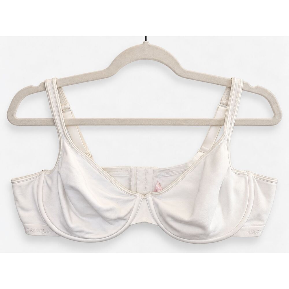 Cacique White Underwire Bra Smooth Lightly Lined T-Shirt Bra